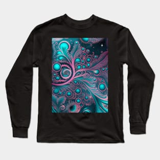 Other Worldly Designs- nebulas, stars, galaxies, planets with feathers Long Sleeve T-Shirt